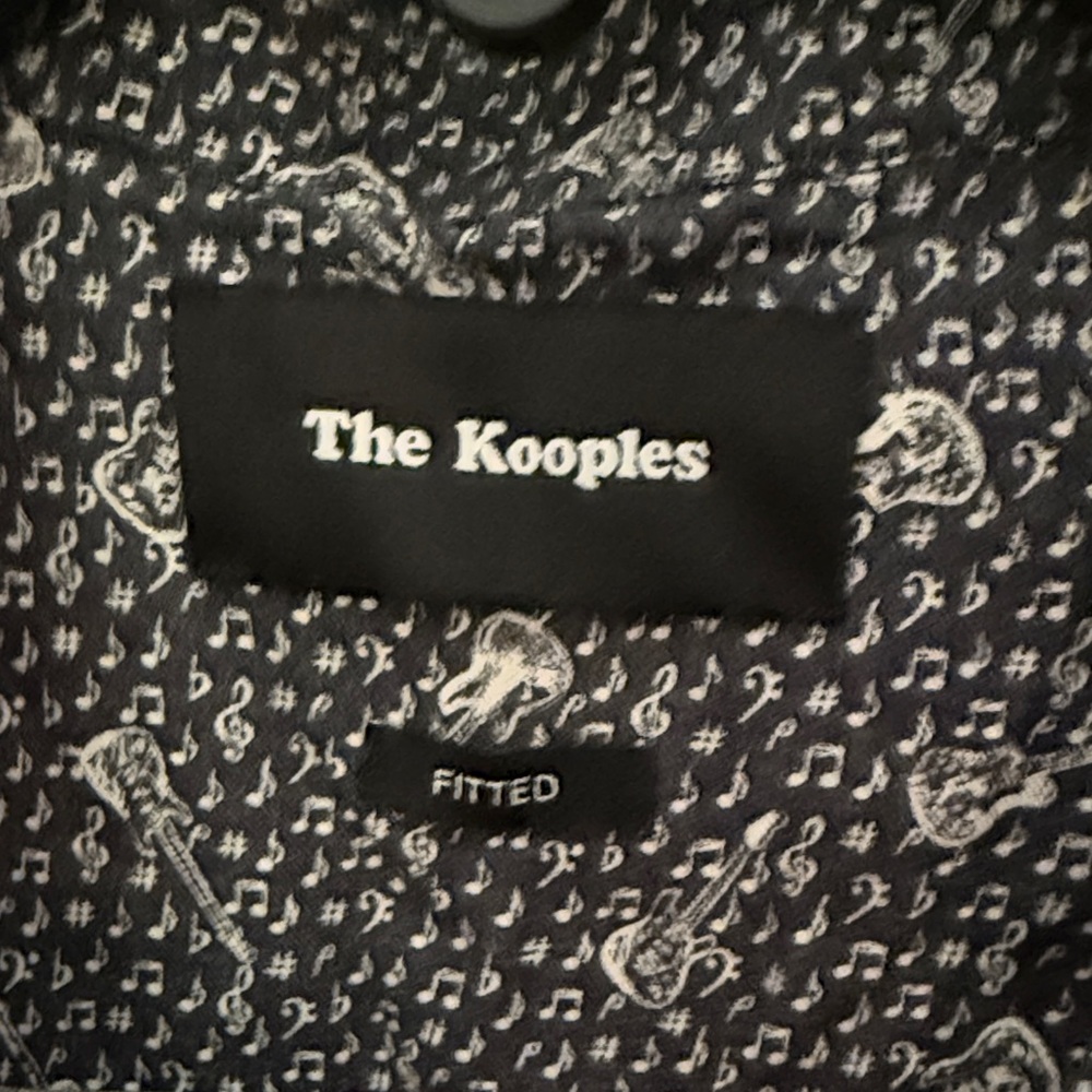 The Kooples Guitar Patterned Snap Button Fitted B… - image 2